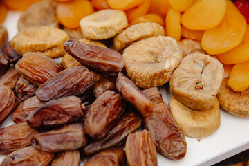 close up of dried dates