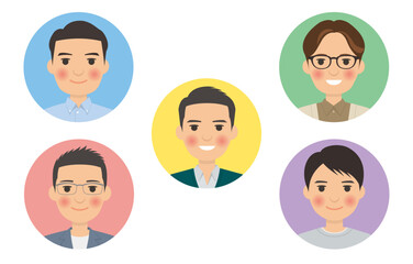 男性の笑顔アイコン