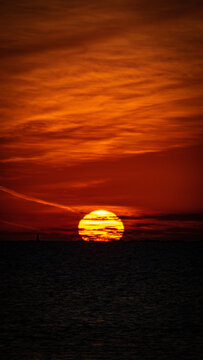 sunset on the sea