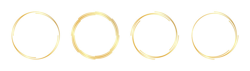circle gold frame