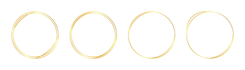 circle gold frame