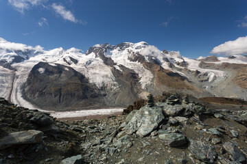 Panorama sur les glaciers depuis le Gornergrat