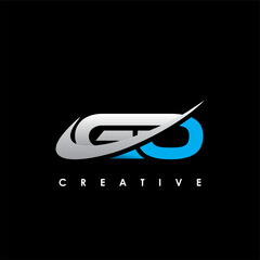 GO Letter Initial Logo Design Template Vector Illustration