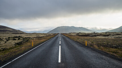 road into mountains, Iceland