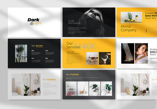 Dark and Light Presentation Layout