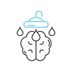 brainwash line icon, outline symbol, vector illustration, concept sign