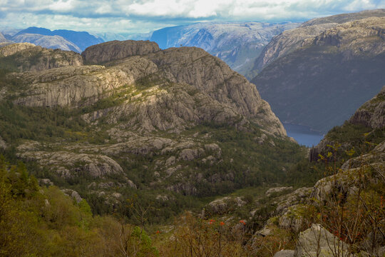 Mountainous Landscape Of Ryfylke, Norway