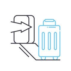 business class line icon, outline symbol, vector illustration, concept sign