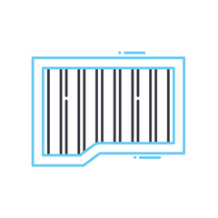 air filter line icon, outline symbol, vector illustration, concept sign