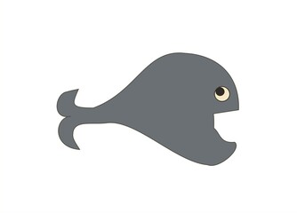 Drawing of abstract blue whale