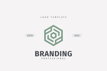 Hexagon Trade Marketing Trading Networking Vector Logo Concept