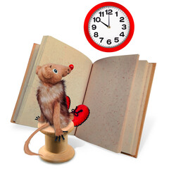 Little mouse with a book