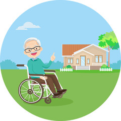 Wheelchair people for elderly and handicapped patients