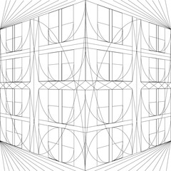 Fototapeta premium reticula con perspectiva