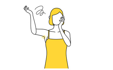 美容、女性の脱毛のイメージ、脇毛に悩む女性