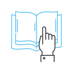 books line icon, outline symbol, vector illustration, concept sign
