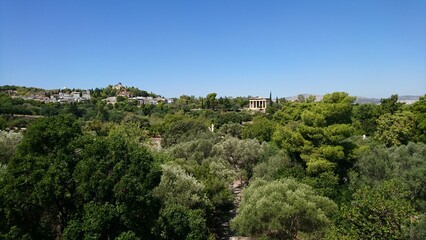 Fototapeta na wymiar Vista parque de Atenas