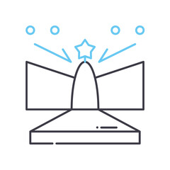 award line icon, outline symbol, vector illustration, concept sign