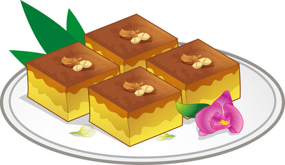 Traditional Thai desserts sweet food