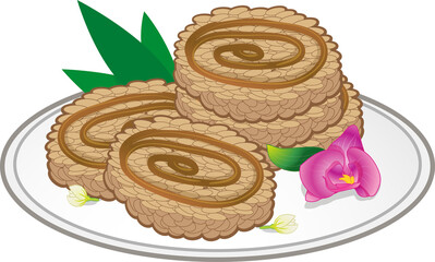 Traditional Thai desserts sweet food