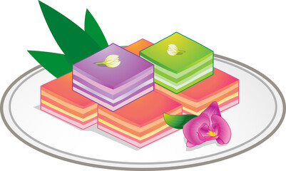 Traditional Thai desserts sweet food