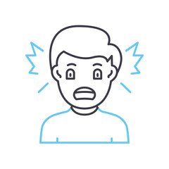 bemused line icon, outline symbol, vector illustration, concept sign