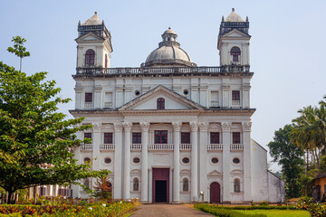 The church of Divine Providence ( Saint Cajetan) of Old Goa, mimicking the St. Peter's Basilica of Rome. Taken in India, August 2018.