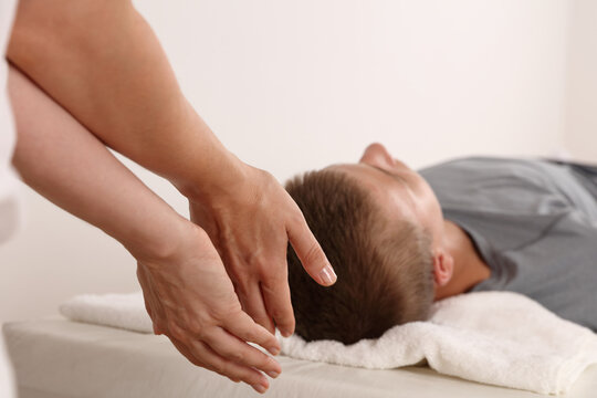 Energy healing treatment , alternative medicine, holistic care, healing habds concept.