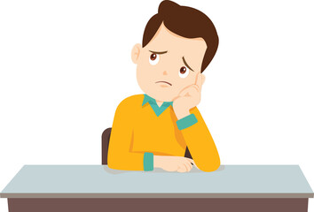 expression sad and cry cartoon character