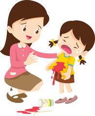 Obraz premium expression sad and cry cartoon character