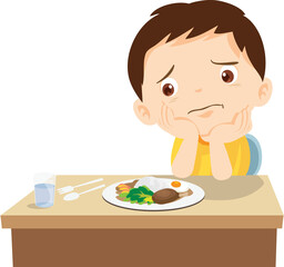 expression sad and cry cartoon character