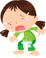 expression sad and cry cartoon character
