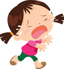 expression sad and cry cartoon character