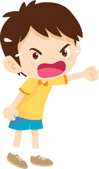 expressing anger and emotion angry cartoon character
