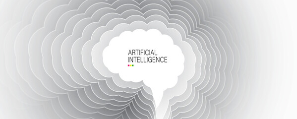 Artificial intelligence. Technology web background. Virtual concept