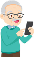 Grandparents,elderly people,grandfather and grandmother, characters in various activities