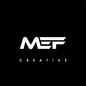MEF Letter Initial Logo Design Template Vector Illustration