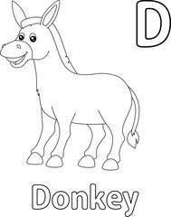 Donkey Alphabet ABC Coloring Page D