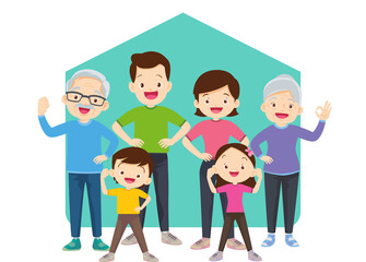 Grandparents,elderly people,grandfather and grandmother, characters in various activities