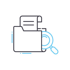 documentation management line icon, outline symbol, vector illustration, concept sign