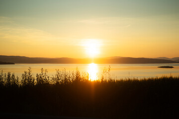 Sunset over the fjord