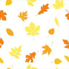 autumn seamless background with leaves