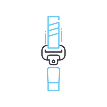 recommend clip art: car seatbelt line icon, outline symbol, vector illustration, concept sign
