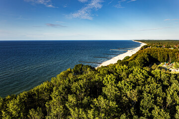 Piękny widok nad brzegiem Morza Bałtyckiego (Niechorze) - obrazy, fototapety, plakaty