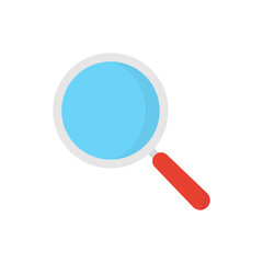 Magnify glass. Search icon. Vector isolated on white.