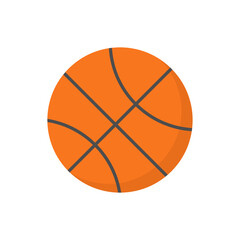 Basketball ball. Vector isolated on white background.