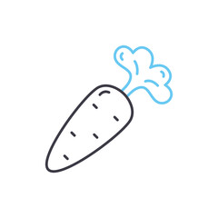 carrot line icon, outline symbol, vector illustration, concept sign