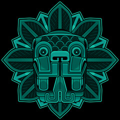 quetzalcoatl head mexican god