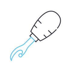 crochet hook line icon, outline symbol, vector illustration, concept sign