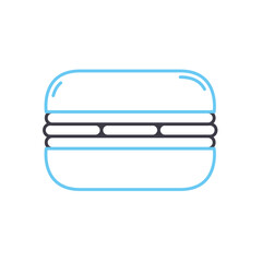 cubano line icon, outline symbol, vector illustration, concept sign
